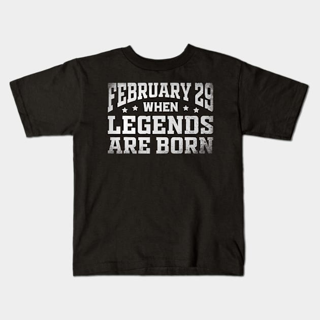 February 29 Birthday Leap Year Cool Leap Day Kids T-Shirt by Eduardo